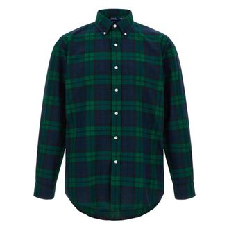 Polo Ralph Lauren Camicia in popeline stretch Custom-Fit - Heren - Casual Overhemden - Blauw - M - Katoen - Overhemden
