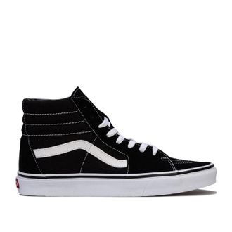 Vans Mens Sk8 High Skate Shoes in Black Leather - Size UK 8
