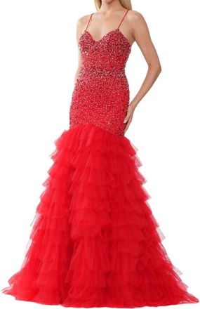 Colors Dress Crimson Prom Dress In Red