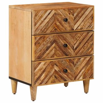vidaXL Mesita De Noche Marr&oacute;n 50 X 33 X 60 Cm Madera De Mango Maciza Vidaxl