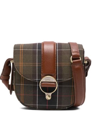 Barbour Boekentas met tartan ruit en gesp - Groen