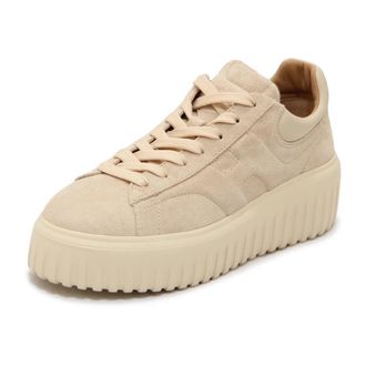 Hogan H-Stripes Allacciato H - Dames - Sneakers - Beige - 40 EU - Leer - Schoenen