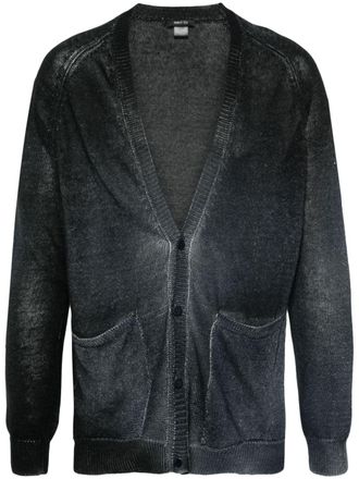 Avant Toi washed linen cardigan - Blue