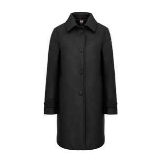 Colmar Single-Breasted Coats, female, Black, Size: XL Elegant Black Wool Coat