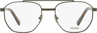 Ermenegildo Zegna EZ5285 Geometric Pilot Metal Eyeglasses - Gray