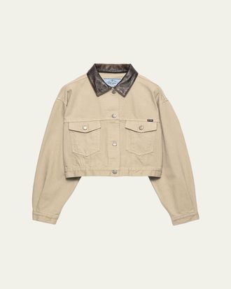 Prada Cropped Old Denim Jacket
