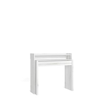 Skraut Home Escritorio Extensible efecto madera blanco veteado 99x35x90cm