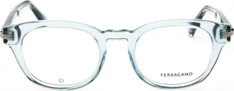Ferragamo SF3033 Round Acetate Eyeglasses - Clear