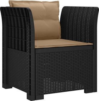 vidaXL Sill&oacute;n Individual Con Cojines Apariencia De Ratan Pp Vidaxl