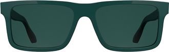 Calvin Klein Mens Acetate Rectangle Sunglasses - Dark Green