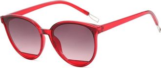 Generic Womens Large Frame Outdoor Sunglasses Mens Driving Commuter Sun Glasses(Red)