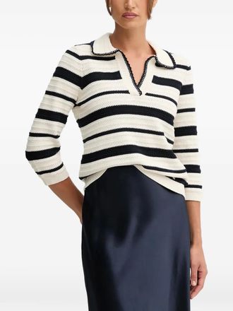 Pedro del Hierro Gestreepte trui - Wit