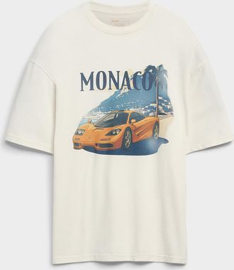 Djab Mens Vintage car washed graphic T-shirt Oversized fit