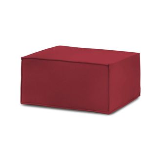 Dmora Dmora - Puff Dagoum&eacute;, Otomana De La Sala De Estar, 100% Made In Italy, Sill&oacute;n Relax En Tela Tapizada, 80x70h43cm, Rojo