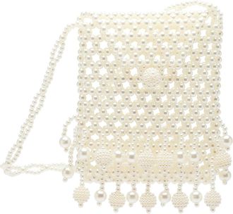 Sister Jane Bessie Beaded Faux Pearl Cross-body bag - White - One Size