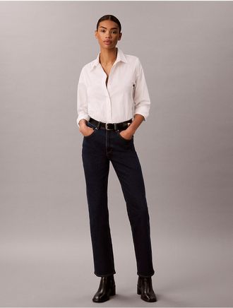 Calvin Klein Jeans Calvin Klein Womens High Rise Straight Jeans - Blue - 26W x 29L