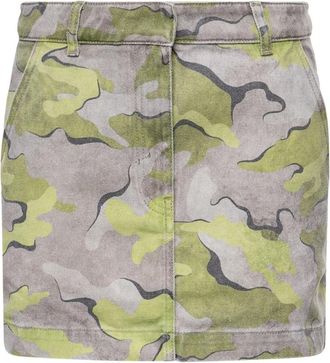 Pinko Denim Mini Rok - Dames - Spijkerrokken - Veelkleurig - M - Denim - Rokken