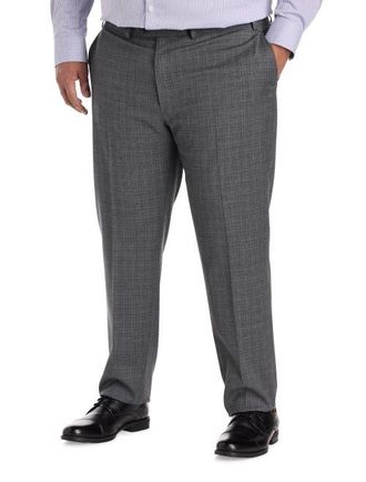 Michael Kors Big & Tall Transitional Check Suit Pants in Grey at Nordstrom, Size 46 X 30