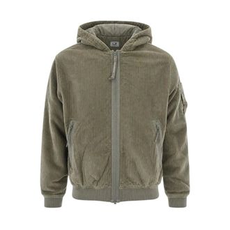 C.P. Company C.p. Company - Hoodie met open kraag - Heren - Sweatshirts & Hoodies - Groen - Maat: XL
