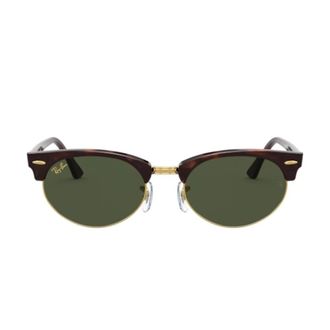 Ray-Ban Ovale Clubmaster Stijl Zonnebril - unisex - Zonnebrillen - Bruin - ONE Size - Nylon - Accessoires