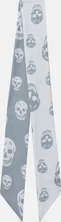 Alexander McQueen Pa&ntilde;uelo Skull de sarga de seda