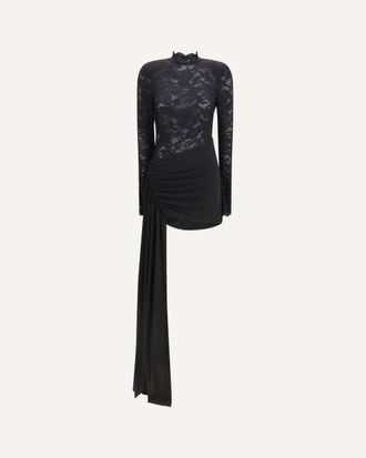 Nissa Low-back mini lace Dress unisex 40