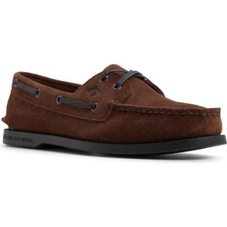 Sperry Top-Sider Authentic Original 2-Eye Boat Shoe in Dark Brown at Nordstrom, Size 11.5