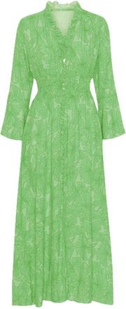 Americandreams Sally Lange Jurk - Dames - Maxi kleedjes - Groen - S - Kleedjes