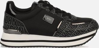 DKNY Womens Davie Lace Up Wedge Trainers - Grey/Black/Multi - Size: 5.5