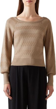 L.k. Bennett Goldie Metallic Sweater at Nordstrom Rack, Size Medium