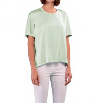 Insight Mila Satin Short Sleeve Tee In Mint