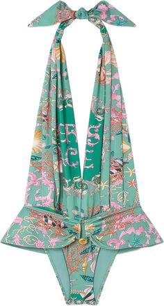 Versace Costume da bagno Underwater Barocco - Verde