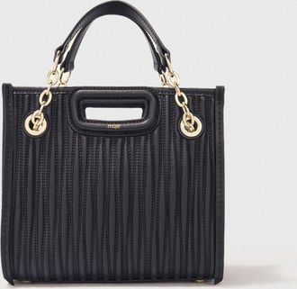 Maje Mini Quilted Leather Tote Bag - Black - Maje