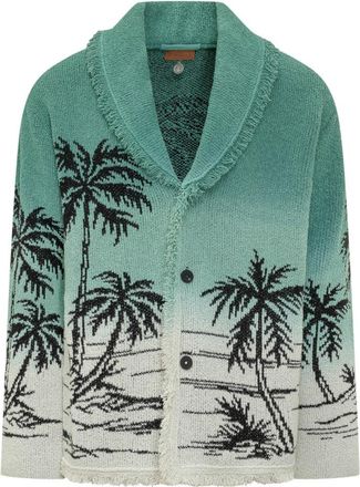 Alanui Green Jacquard Cardigans