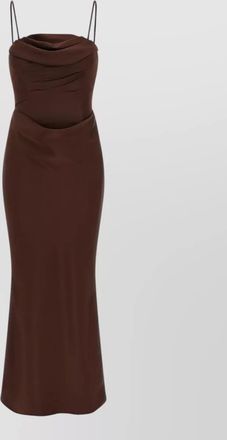 Rotate corsage midi dress cowl neck bodycon