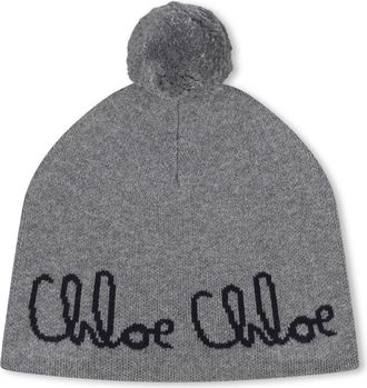 Chlo&eacute; C20675K_A46 Cotton-Wool Blend Winter Hat - Gray