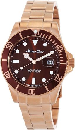 Mathey-Tissot Mathy Vintage Quartz 42 mm LE Brown Dial Mens Watch H908APRM