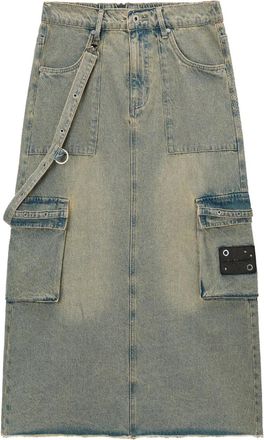 Musium Div. Gonna midi denim - Blu