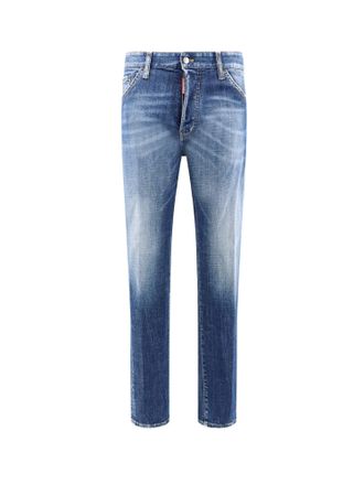 Dsquared2 Cotton Jeans With Back Logo Patch-Uomo