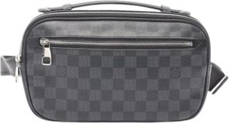 Louis Vuitton Pre-owned Ambler Body Bag - Heren - Vintage Heuptassen - Zwart - ONE Size - Leer - Vintage