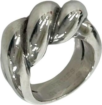 Herm&egrave;s Silver Silver 925 Band Ring (Pre-Owned)