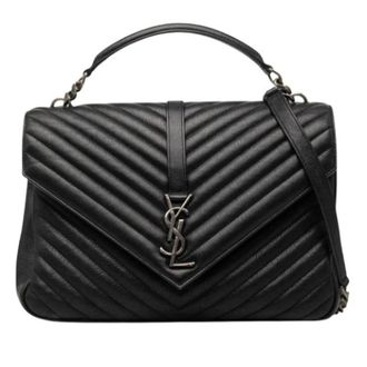 Saint Laurent Pre-owned Handbags, female, Black, Size: ONE SIZE Pre-owned Vintage Shoulder Bag