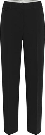 Karen by Simonsen Straight Broeken - Dames - Straight fit broeken - Grijs - S - Leer - Broeken