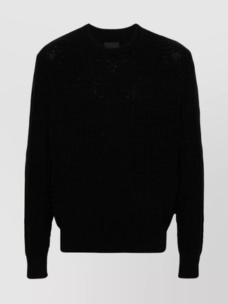 Givenchy ribbed jacquard logo-pattern crew-neck sweater
