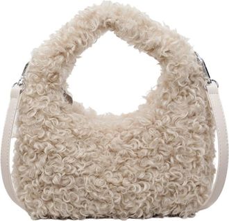 Generic Womens Plush Bags Plush Shoulder Bags For Women Autumn And Winter Versatile Large Capacity Womens Handbags(Khaki)