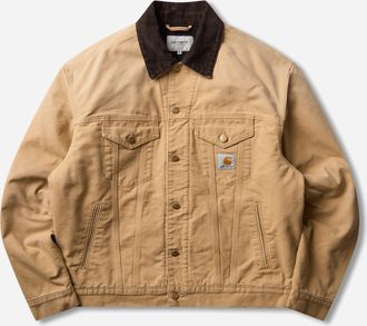 Carhartt Work in Progress Men s OG Trucker Jacket Dusty H Brown / Tobacco (Stone Canvas)