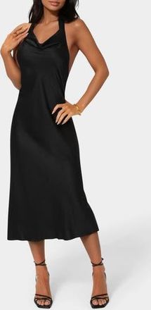 Bebe Halter Neck Midi Slipdress in Black at Nordstrom Rack, Size X-Large