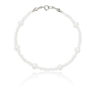 Lily & Roo Silver Multi Pearl Bracelet