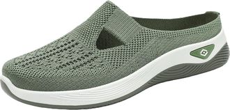 Generic Slip On Trainers Women Wide Fit Ladies Woven Breathable Walking Running Shoes Comfortable Arch Support Soft Sole Athletic Tennis Sneakers Non Slip Low