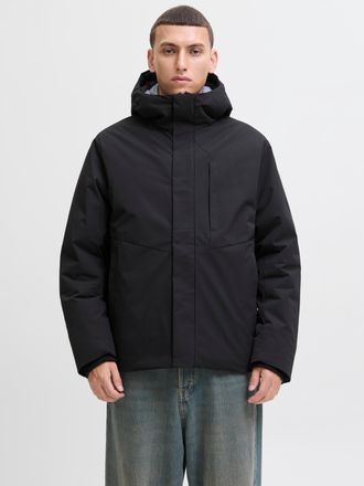 Jack & Jones Outdoorjacke JACK & JONES JJEKEEN JACKET AW25 SN, Herren, Gr. XXL, schwarz, Web, Obermaterial: 100% Polyester, unifarben, regular fit h&uuml;ftbedeckend, h
